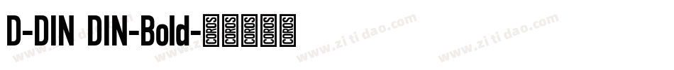 D-DIN DIN-Bold字体转换